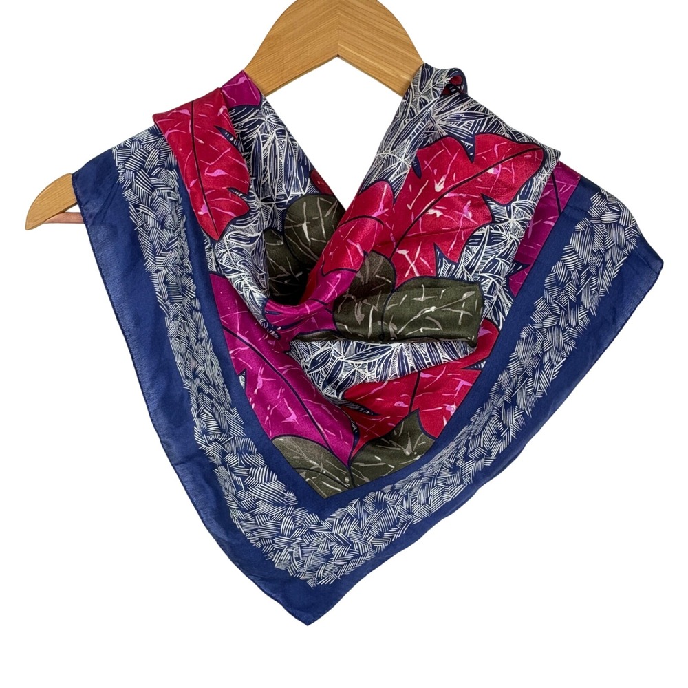 100% Silk Scarf Hand Dyed 29" X 29" Watercolor   Lightweight  Breathable Luxury